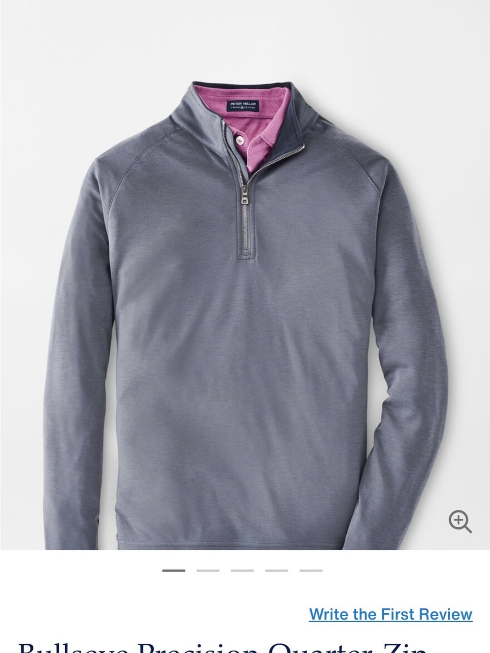 Peter Millar Men’s Steel Quarter-Zip Pullover XL